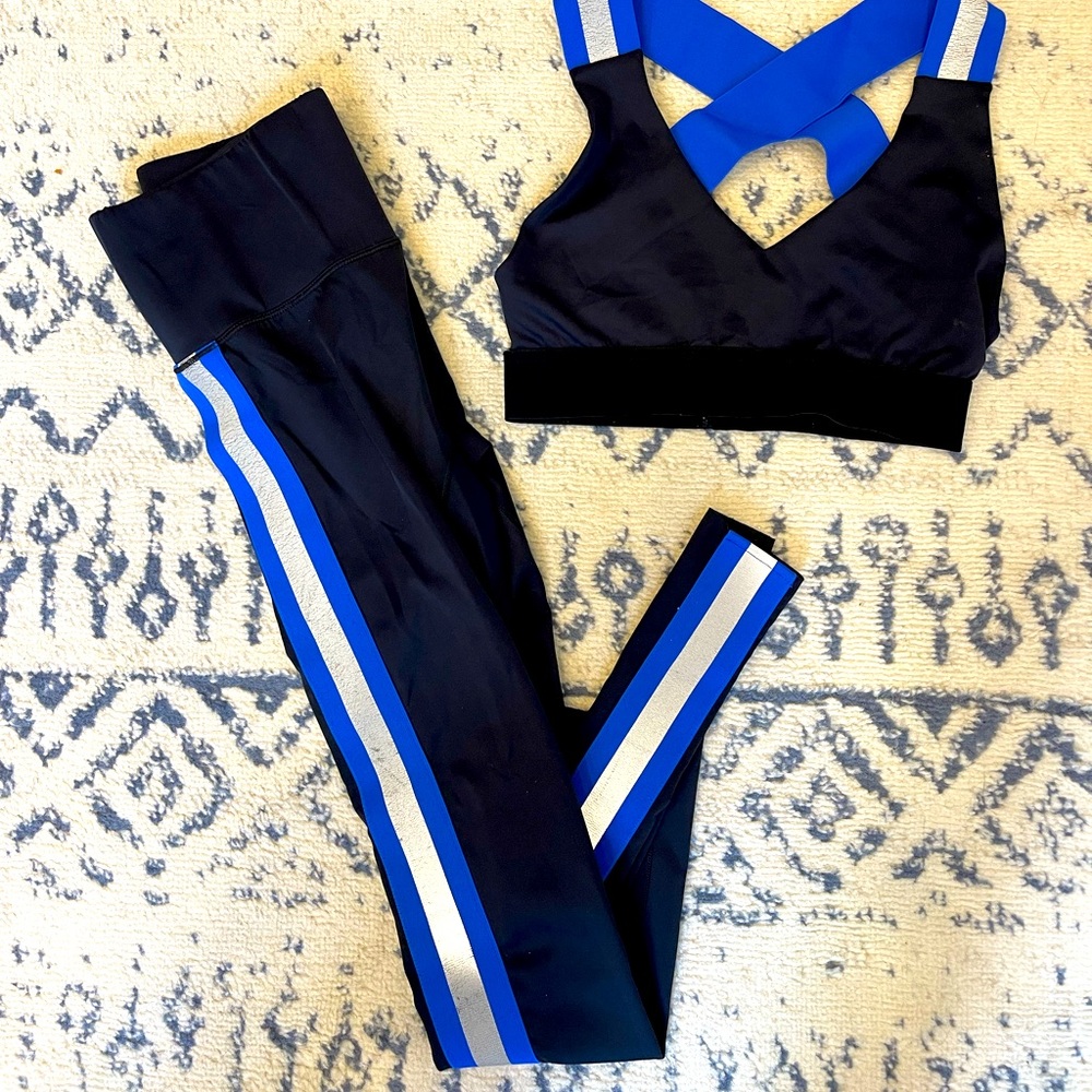 NOLI Yoga Activewear Leggings Pants and Sports Bra Top Set Women’s Size Small